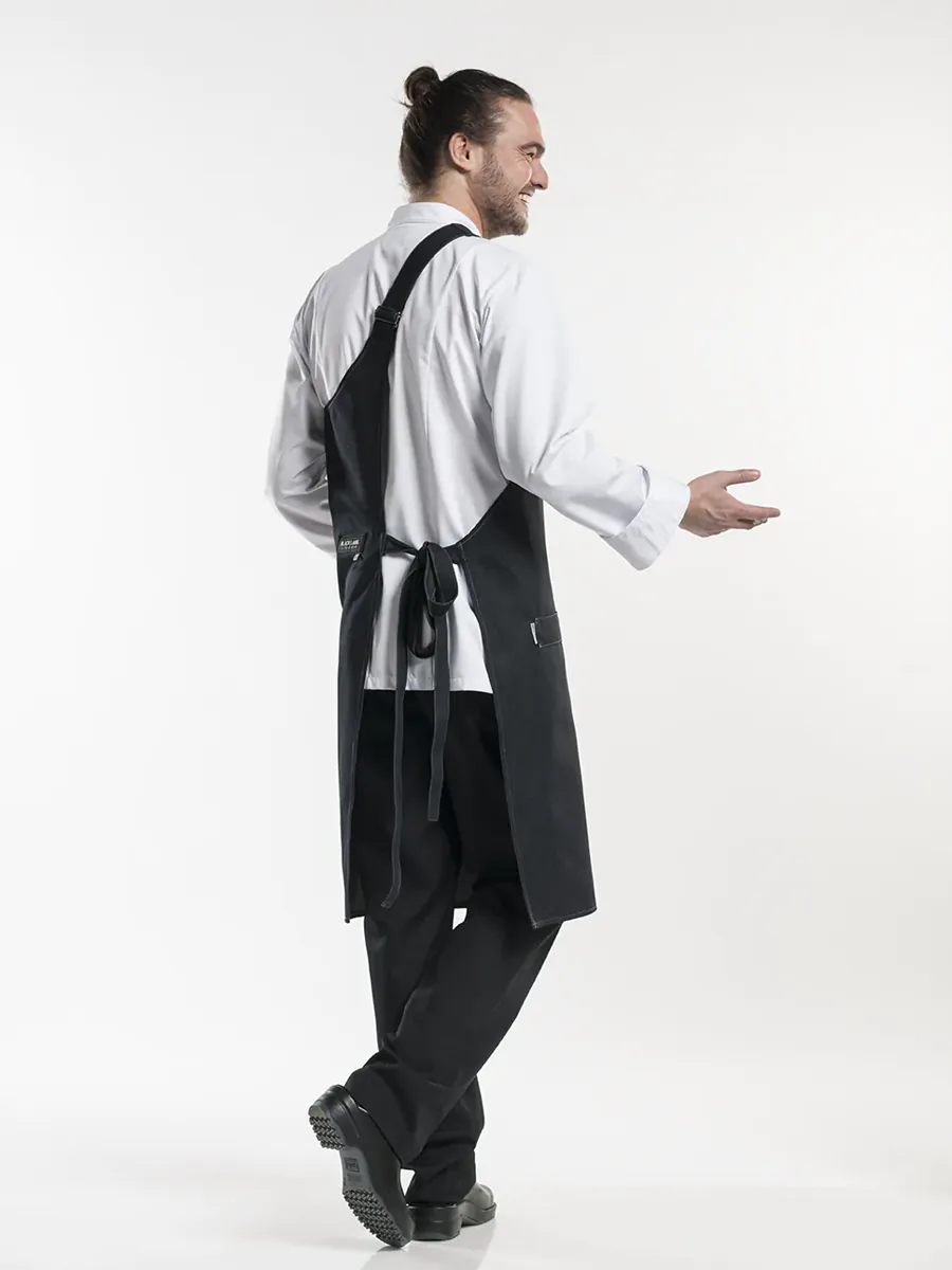 Grembiule da macellaio asimmetrico — Denim nero