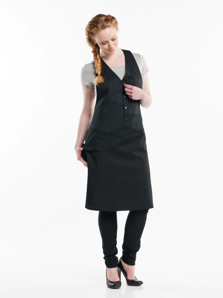 Grembiule Barista a gilet — Nero