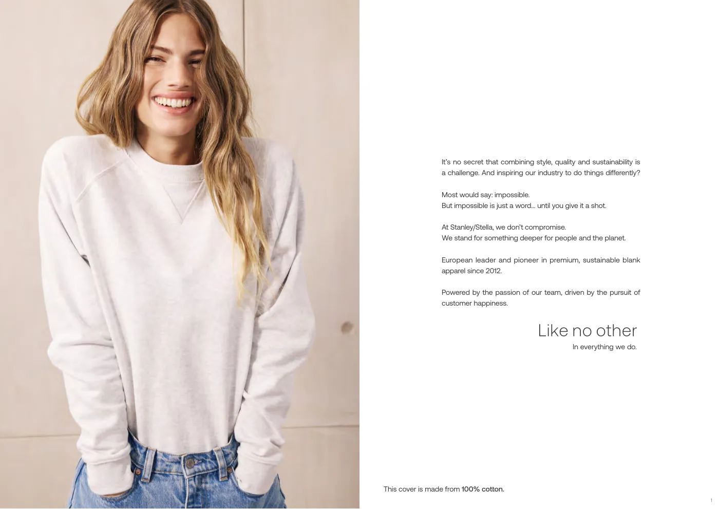 Pagina del lookbook Stanley/Stella — cataloghi sfogliabili