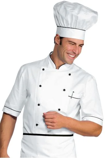 Giacca Cuoco Alicante Mezza Manica — Bianco+nero