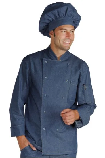 Giacca Cuoco Classica Bottoni a Pressione — Jeans