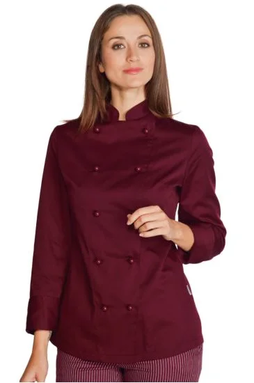 Giacca Lady Chef bottoni antipanico — Bordeaux