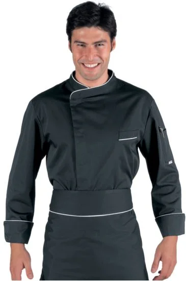 Giacca cuoco Bilbao — Nero+bianco