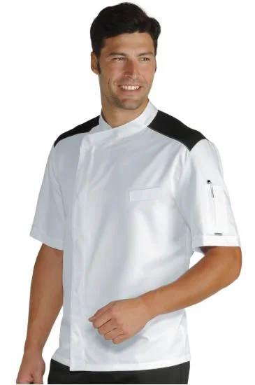 Giacca cuoco Malaga — Bianco+nero