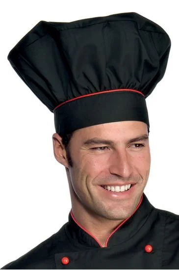 Cappello Cuoco — Nero+rosso
