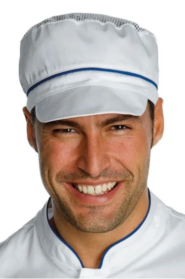Cappello Charly con Rete — Bianco+blu Cina