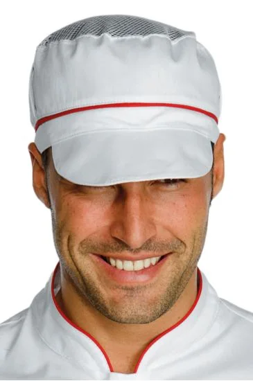 Cappello Charly con Rete — Bianco+rosso