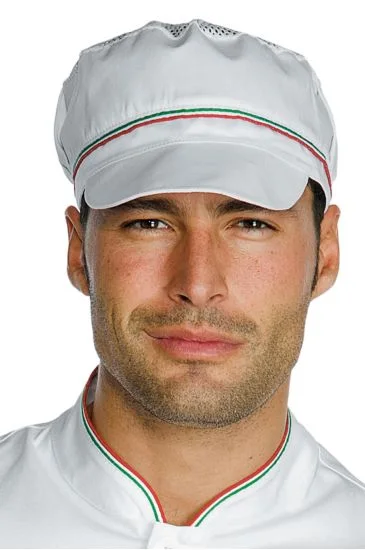 Cappello Charly con Rete — Bianco+tricolore