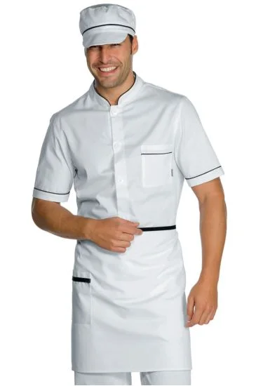 Grembiule Vita cm 70x46 con Tasca — Bianco+nero