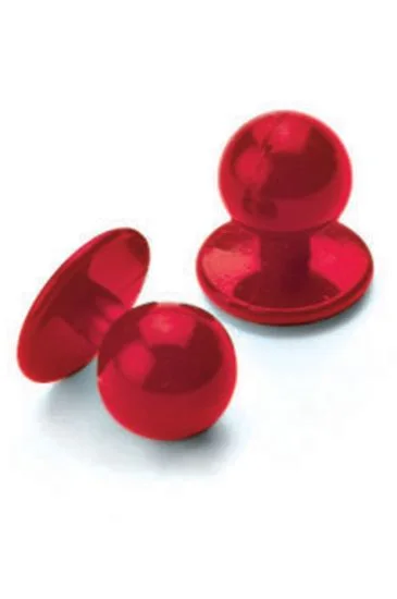 Confezione 10 Bottoni a pallina antipanico — Rosso