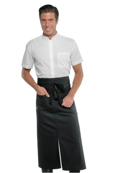 Grembiule Mikonos con Spacco — Nero