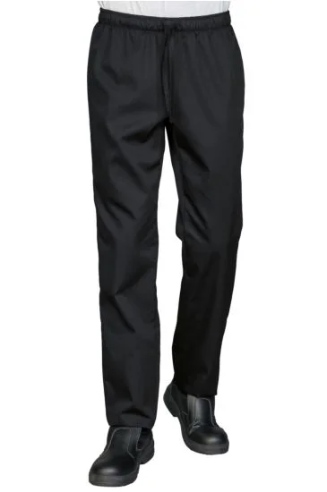 Pantalone con elastico sanza tasche — Nero