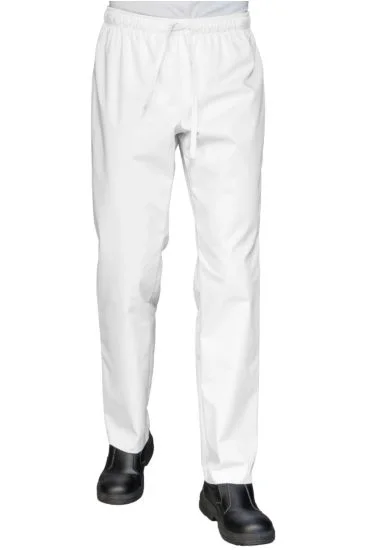 Pantalone con elastico sanza tasche — Bianco