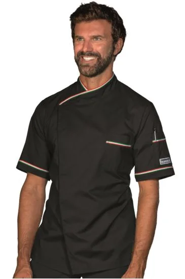 Giacca cuoco Dubai — Nero+italy