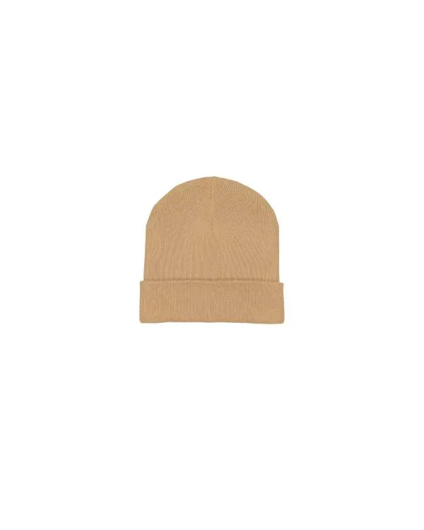 Rib Beanie — Latte