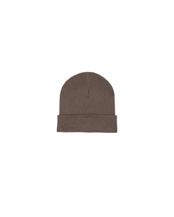 Rib Beanie — Mocha