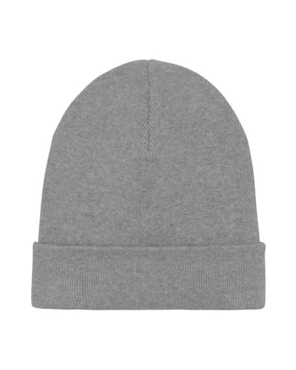 Rib Beanie — Mid Heather Grey