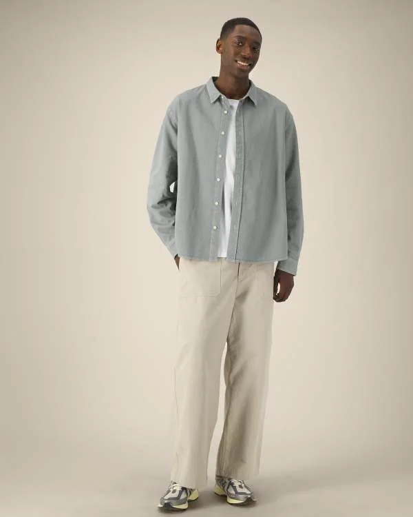 Worker Shirt — G. Dyed Misty Grey