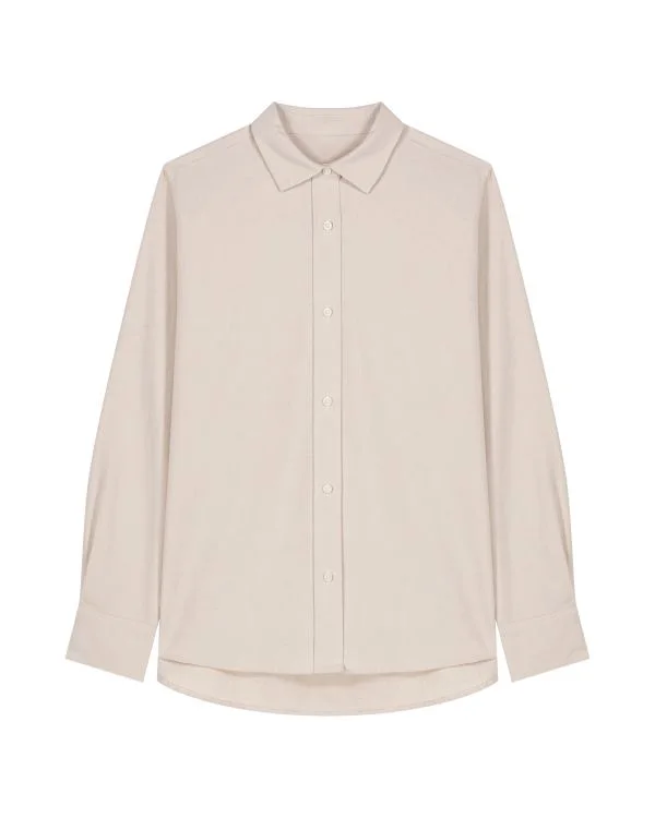 Stella Oxford Shirt — Beige Oxford