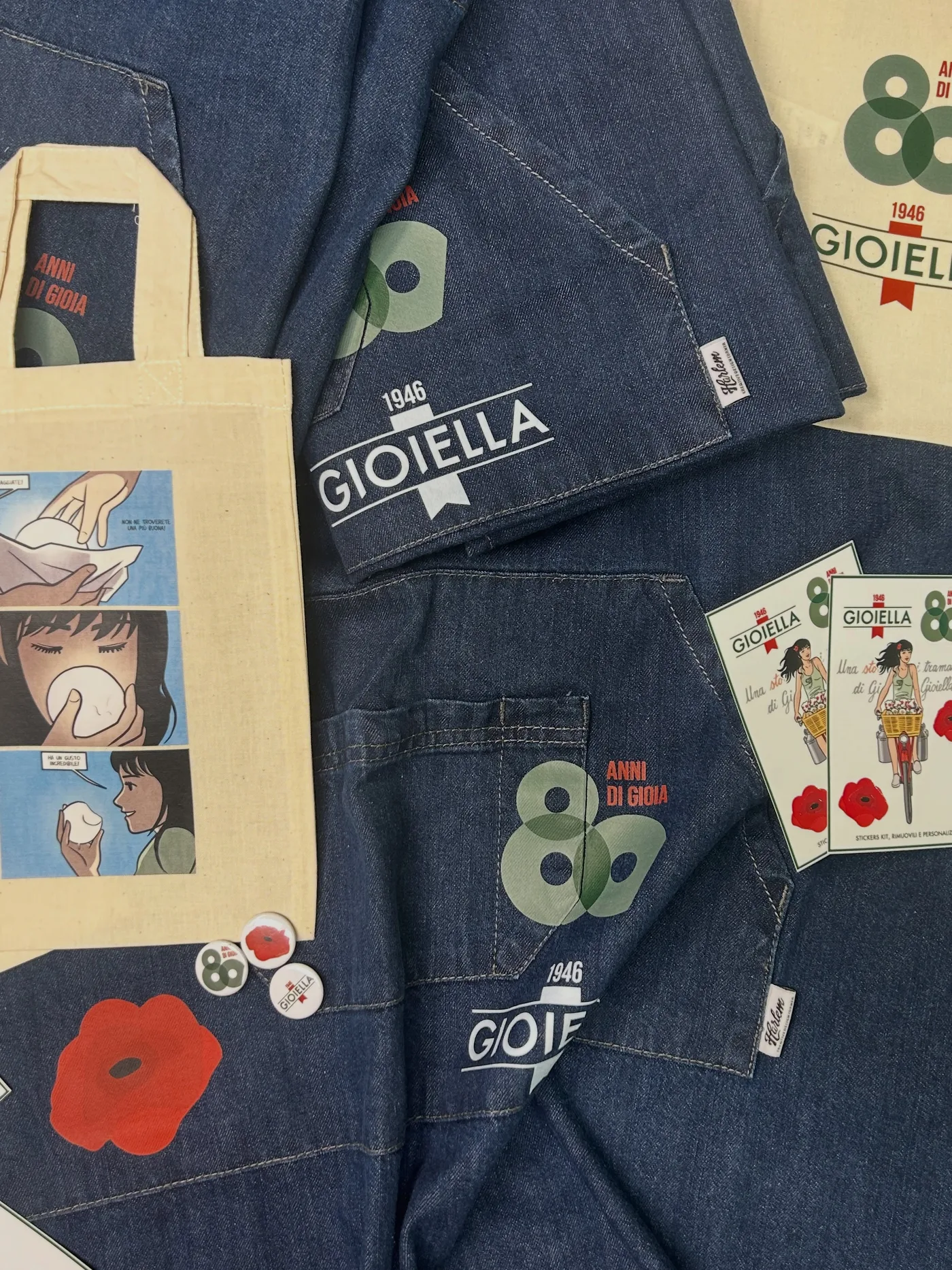Tote bag Gioiella su denim