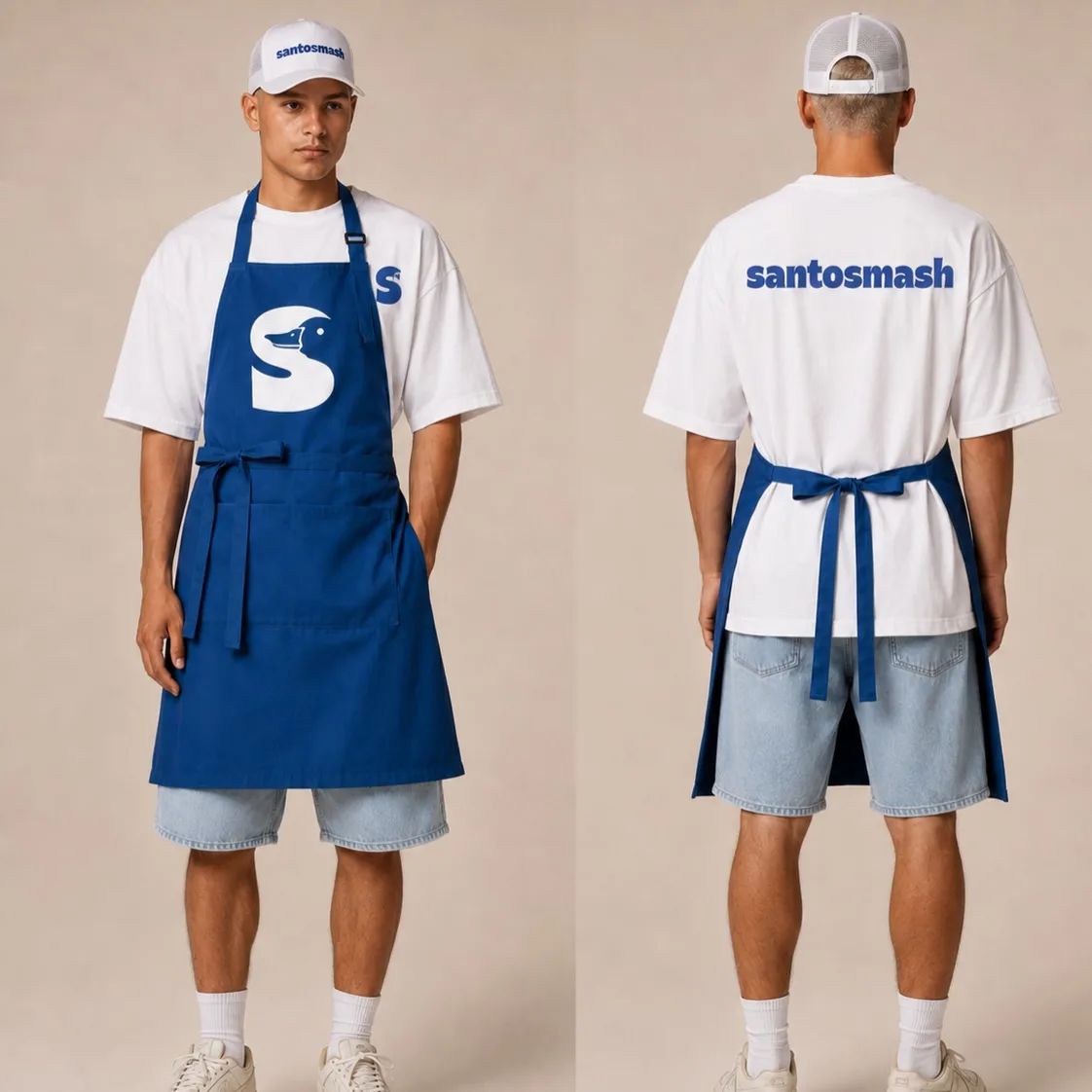 Grembiuli Santosmash indossati